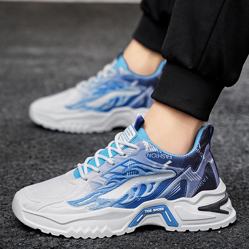 Men's shoes: 2026 spring new arrivals - versatile youth sports & casual running shoes, breathable summer chunky platform sneakers, height-increasing dad shoes