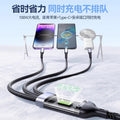 100w super fast charging 3-in-1 data cable, compatible with huawei and apple phones, 3-in-1 flash charge braided charging cable
