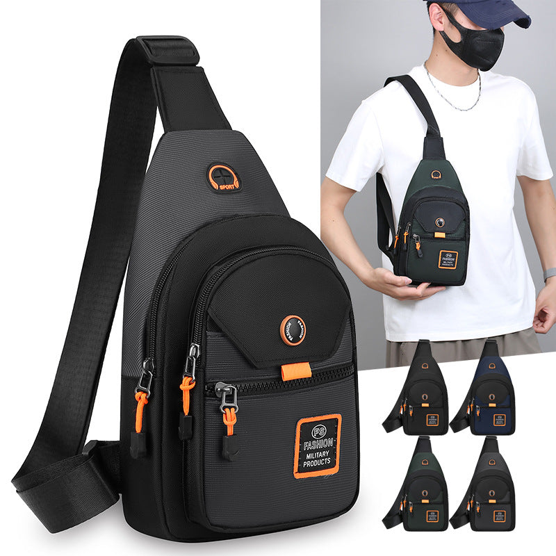 Breast bag Men's bag One shoulder messenger bag Sports small bag Men's bag Casual backpack Waist bag Oxford small satchel Women's bag