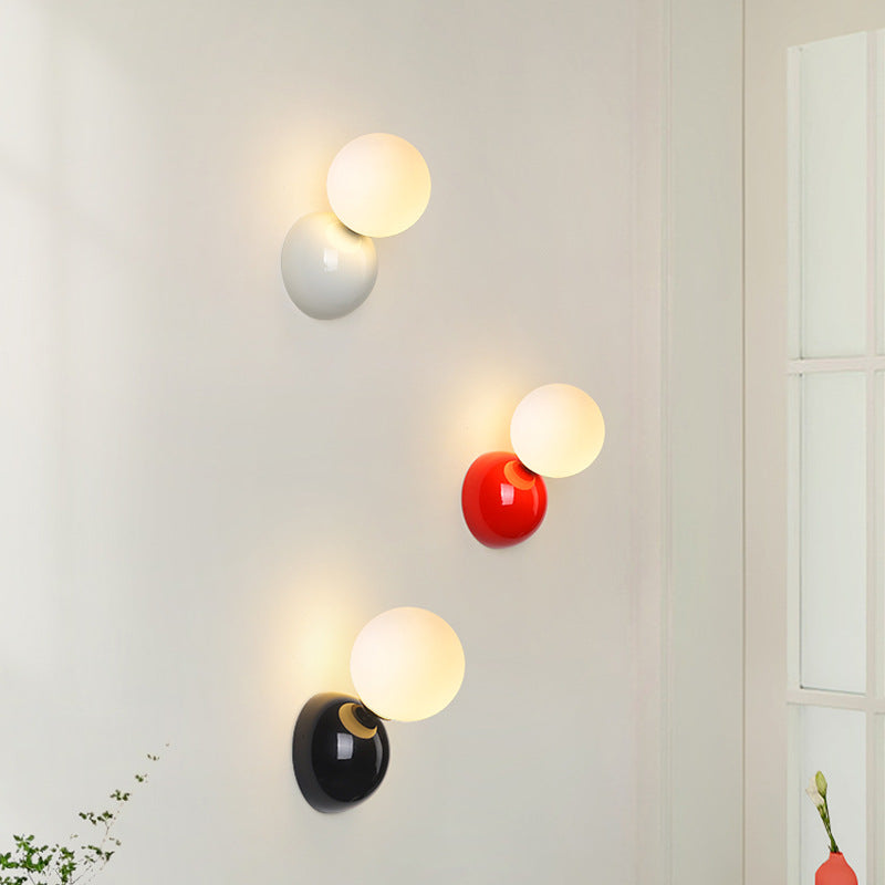 Cream wind wall lamp bedside bedroom night light creative sofa background wall staircase aisle lighting colorful ball lamp