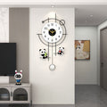 2025 new minimalist modern light luxury panda clock - silent, punch-free wall clock for living room, creative timepiece