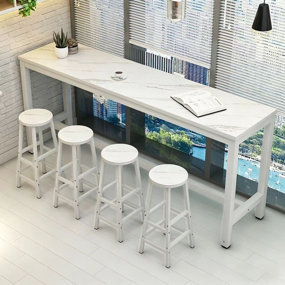 Wall-mounted bar table, minimalist modern design, suitable for home use, tall table, living room, balcony, small rectangular table, perfect for bubble tea shops and bar counters