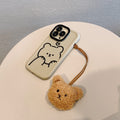 Puff shell suitable for apple 16pro cute emoticon bear mobile phone case iphone12 all-inclusive anti-fall soft case