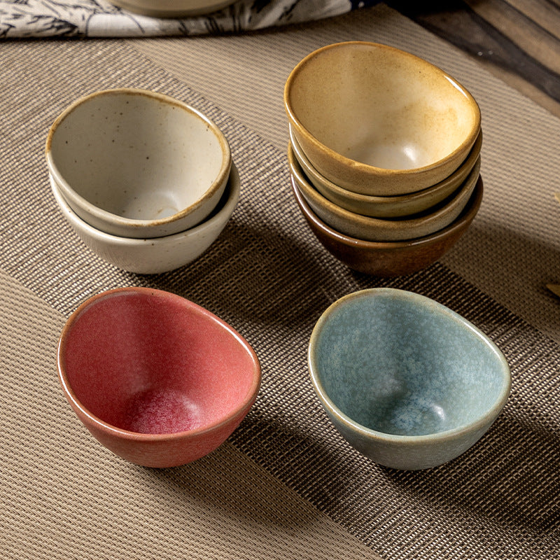 Japanese retro ceramic small dish restaurant for homestylish dipping sauce soy sauce dish hot pot snack seasoning dish vinegar dish