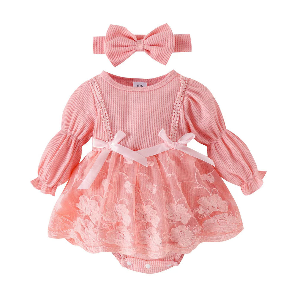Children's clothingautumnew arrivalgirldress pure colorstripeslong sleeves mesh skirt
