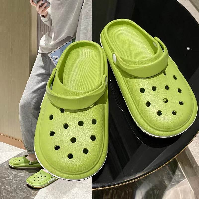 2022 new arrival rubber and plastic shit-feeling fashion women's clogs, lightweight non-slip toe shoes, inner and outer wear sandals