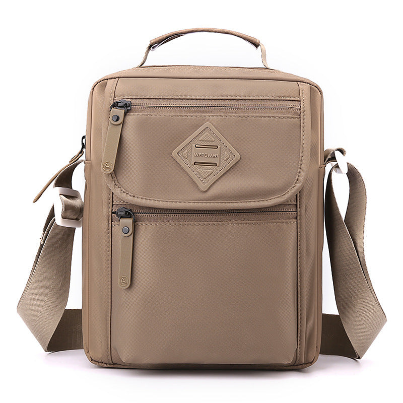 Shoulder bag men's versatile new large-capacity casual satchel nylon cloth shoulder bag men's portable small square bag