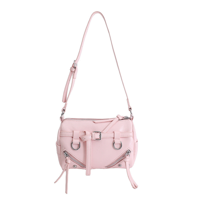 korean style high-value bags for women, new spring 2026 collection: macaron color shoulder bag, light luxury textured crossbody bag