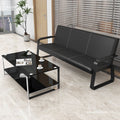 Modern minimalist office sofa business reception office three-seater simple sofa coffee table side table set - free shipping