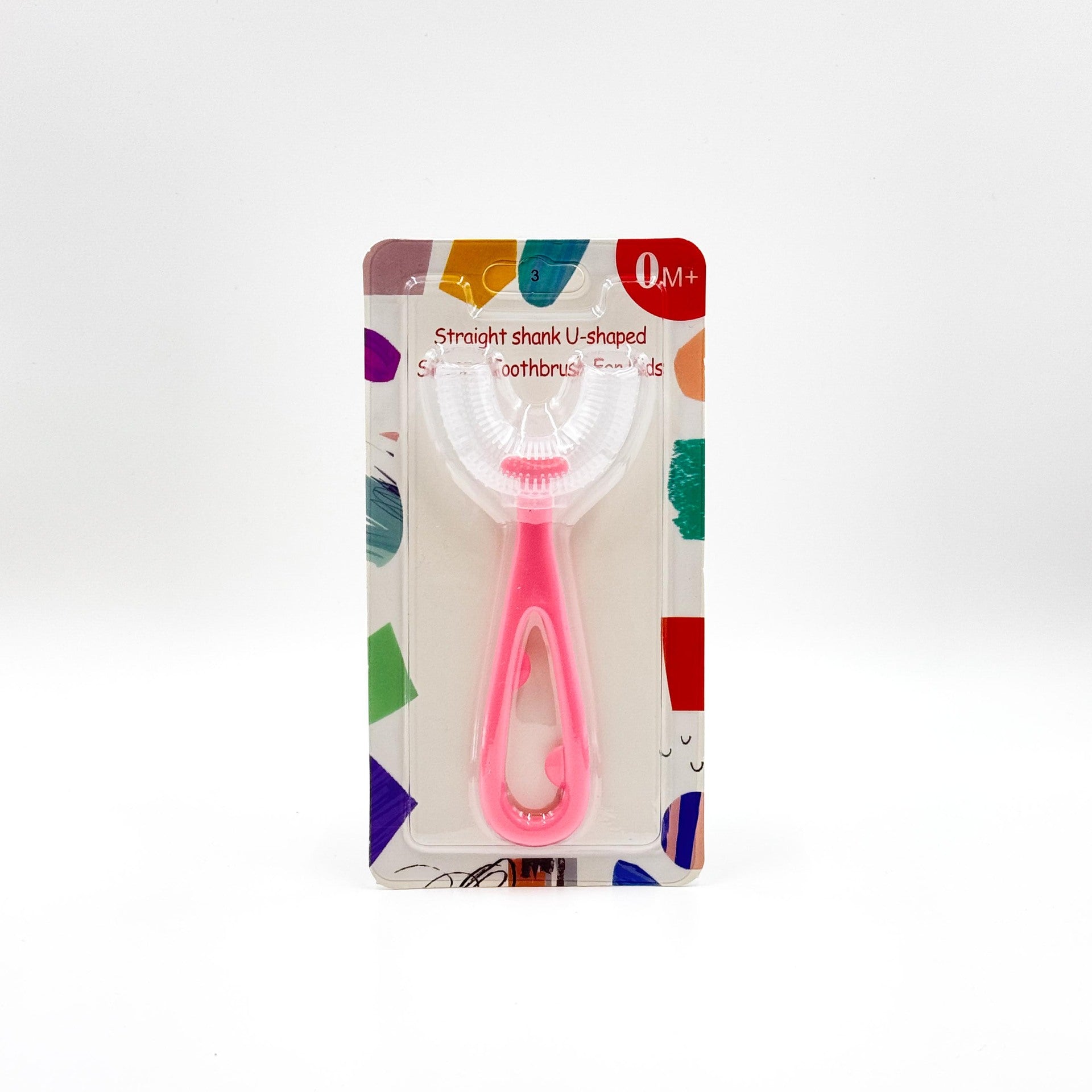 English card-mounted children's u-shaped toothbrush soft-bristled silicone oral cleaning children's toothbrush mouth-containing baby toothbrush