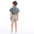 boys' summer outfit set: new, stylish, and trendy baby shirts with short sleeves, perfect for vacation, cool and handsome beach style for kids