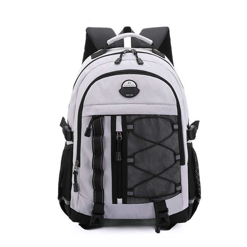 New student schoolbag women's large-capacity schoolbag men's trendy backpack travel leisure backpack travel lightweight