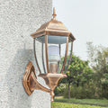 Outdoor wall light waterproof antique courtyard lamp european style outdoor villa pillar wall lamp luxury hexagonal wall sconce - hardwired