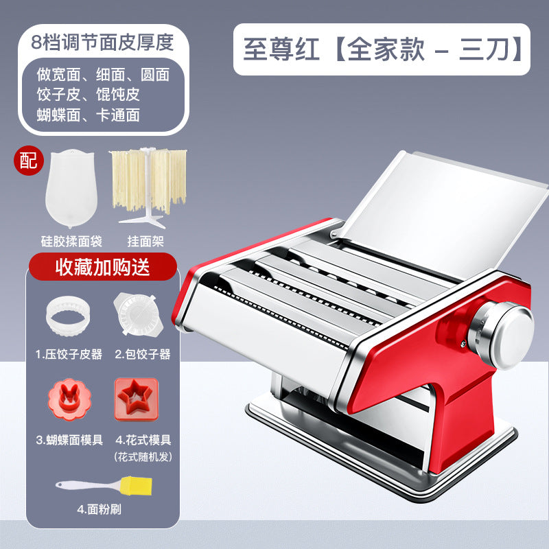 Noodle machine for homesmall stainless steel manual noodle machine commercial multifunctional dumpling wrapper machine noodle rolling tool