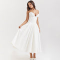 Exportfashion style  spring new arrivalsexy long skirt tube top skirt v pointed fishbone waist a swing dress for women