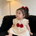 Newborn baby summer romper - lightweight newborn bodysuit - sweet & cute polka dot bowknot onesie for baby girls