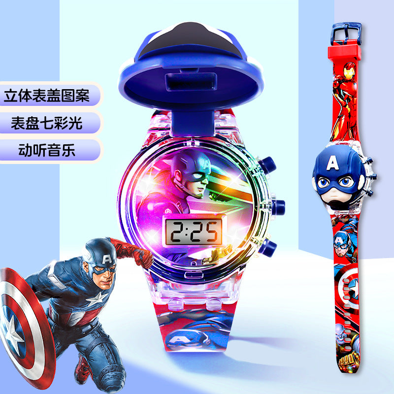 Kids' cartoon watch toy - musical, light-up electronic watch with flashing lights - kuromi toy - gift for boys and girls - perfect for kindergarten
