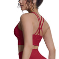 New arrival cross backless sports bra yoga wear topsbubble wrap push-up running training fitness vest for women