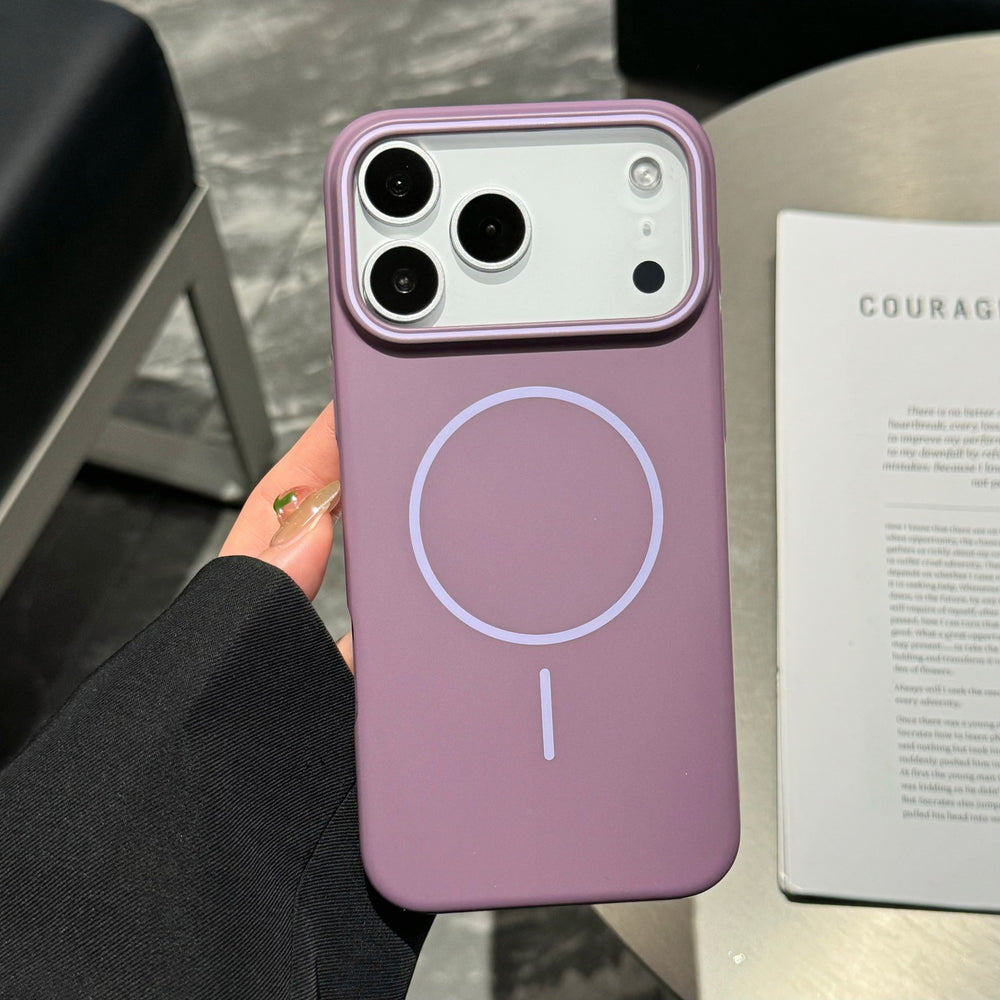 Suitable for iphone17promax magnetic phone case apple 16fashion macaron ultra-thin skin-feeling frosted pc case