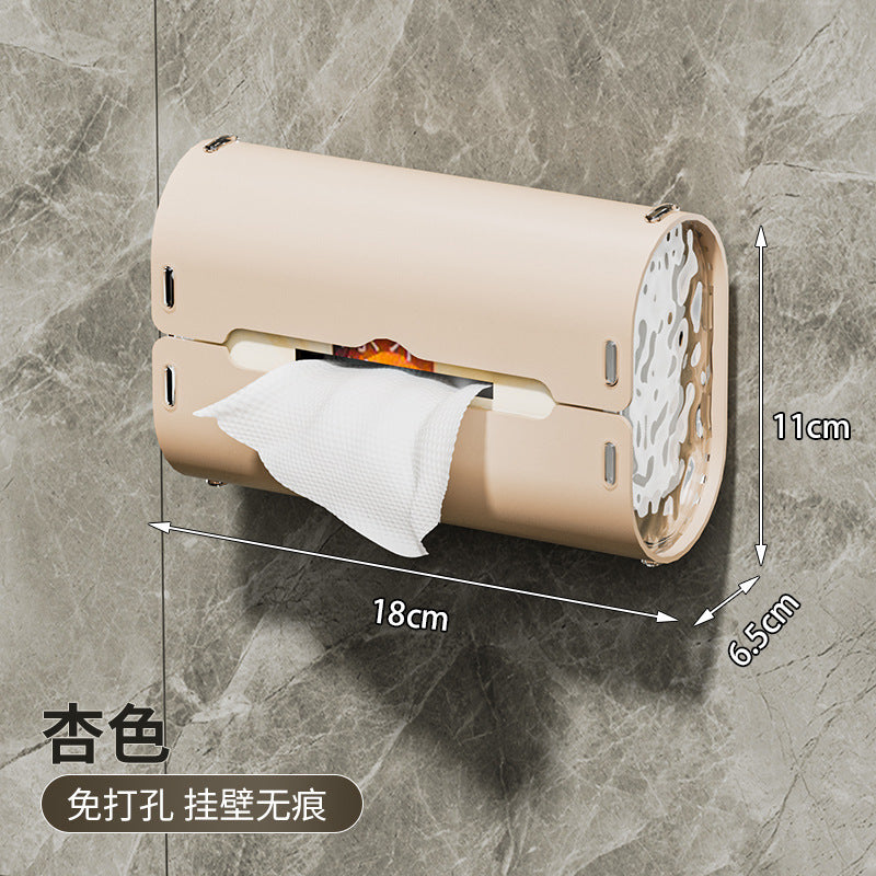 Creative suction cup tissue box, soft rubber tissue storage box, kitchen, refrigerator, bathroom, car non-marking hanging paper box