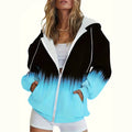 hot-selling plus-size women's zip-up hoodie, new casual long-sleeve hooded sweatshirt jacket, dropshipping available
