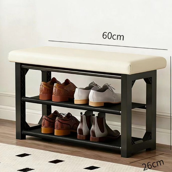 Shoe changing stool for home can sit on shoe cabinet stool all-in-one entrance door iron artaccessible luxuryclassy sense of wearing shoe stool entrance shoe rack