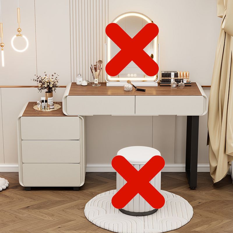 new master bedroom vanity table - solid wood, light luxury, high-end feel, chest of drawers integrated makeup vanity, bedroom makeup table