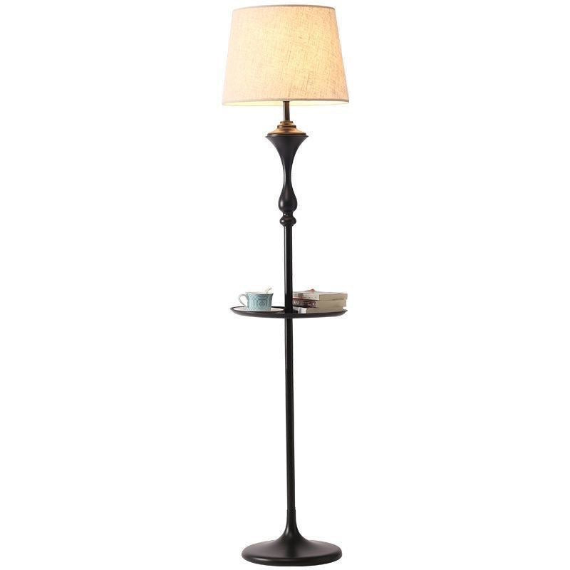 American retro floral bedroom wallpaper french living room sofa hotel background wall living room high-end vintage floor lamp