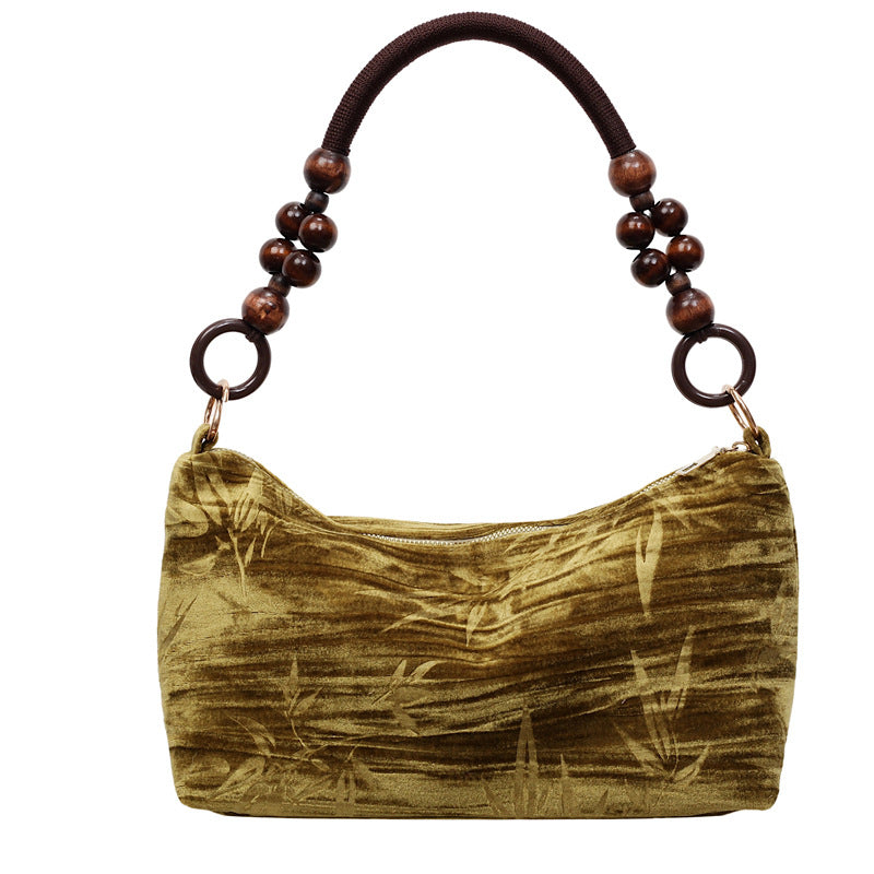 2025 new autumn/winter chinese chic handbag - minimalist lace embroidery underarm bag - niche chinese style luxury shoulder bag