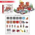 Electric version of fire series educational magnetic building blocks 92pcs