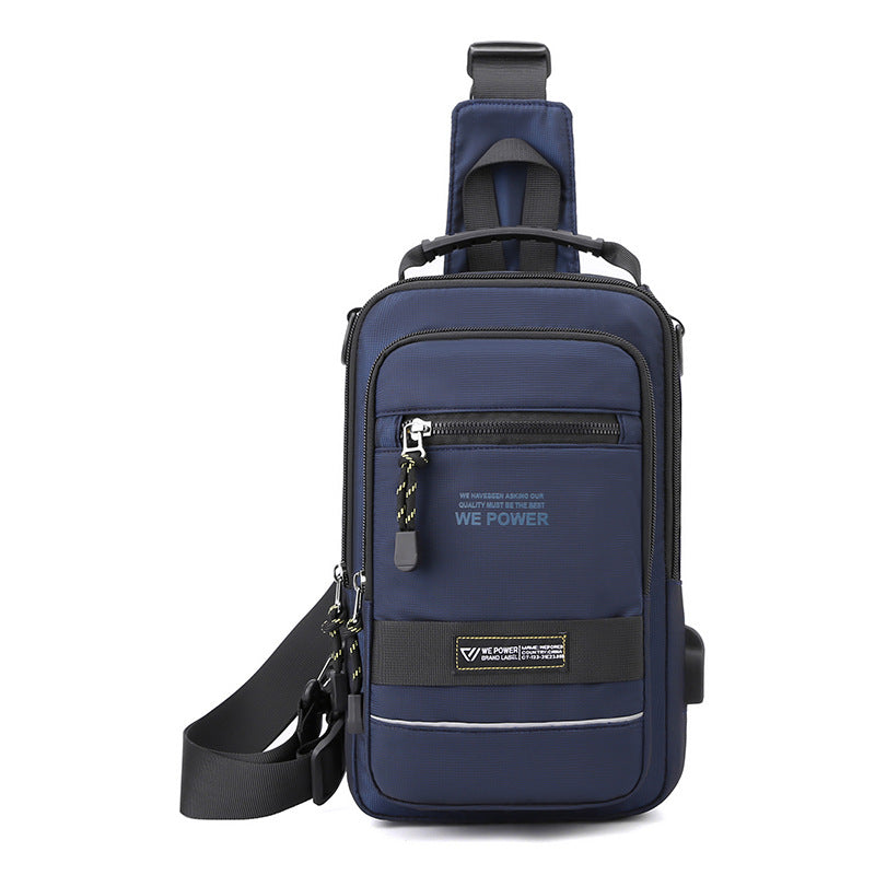 New men's breast bag outdoor function messenger bag European and American trend shoulder bag multi-functional small backpack  special supply