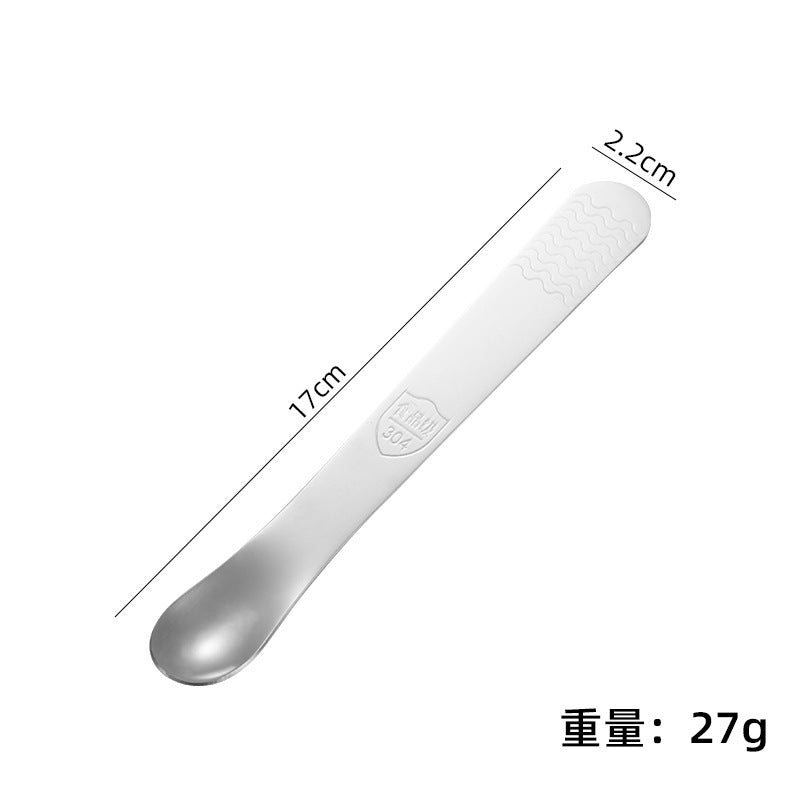 304 stainless steel double-ended multi-purpose dumpling spoon - kitchen utensil for filling, wonton scooping, and stirring