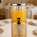 Gold stainless steel self-service beverage dispenser, 8l european-style juice machine, hotel banquet cold drink dispenser - in stock