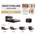 Big tree island home french retro storage waffle grids bed master bedroom bed italian light luxury black medieval style bed high box