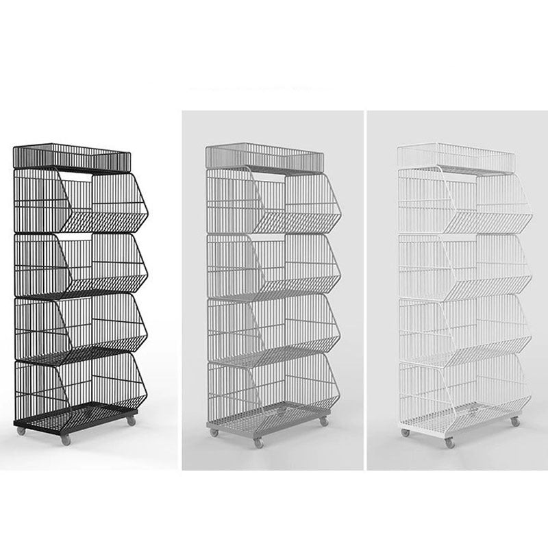 Basket snack rack Iron wire lazy display rack Supermarket potato chips snack food display rack Convenience store display rack