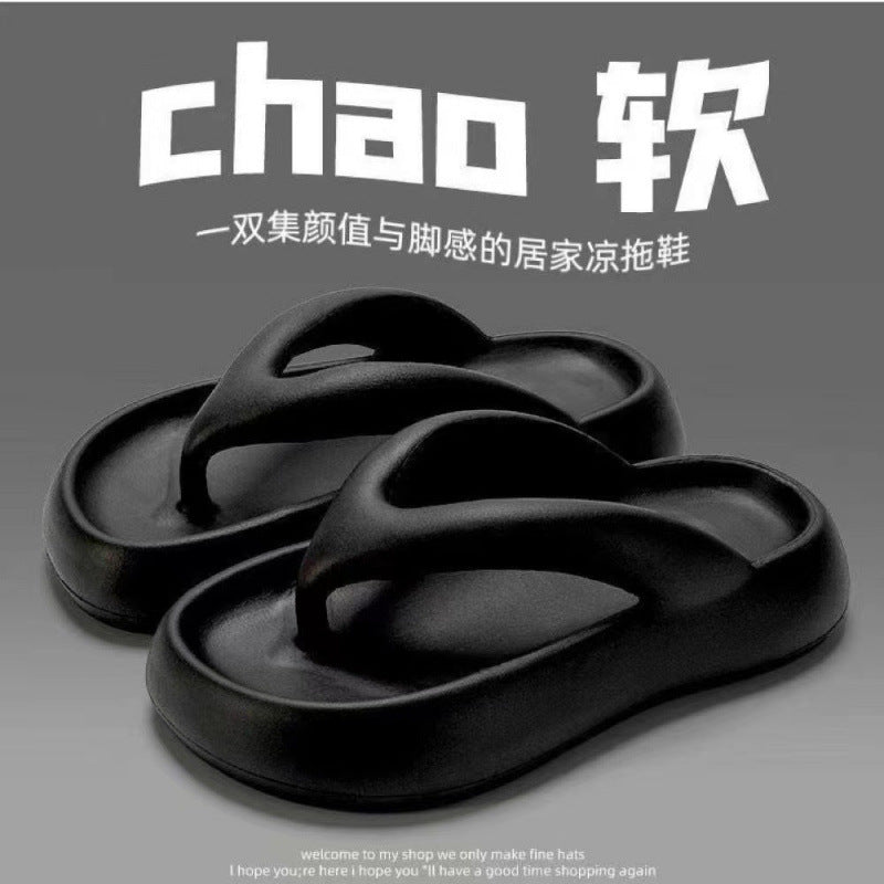 Wholesale eva slippers women's summer fashion thick sole non-slip home use cute beach slippers outwear