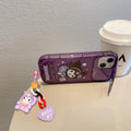 New arrival is suitable for apple 16 kuromi pendant mobile phone case iphonexs hot girl pink cosmetic mirror holder protective cover