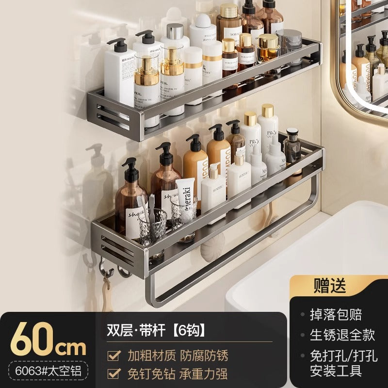 No punching gun ash toilet rack bathroom washstand No punching wall mounted toilet toilet storage rack