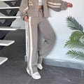fashion color block two-piece set for women: autumn casual activewear collection - perfect for us & european cross-border e-commerce (, )