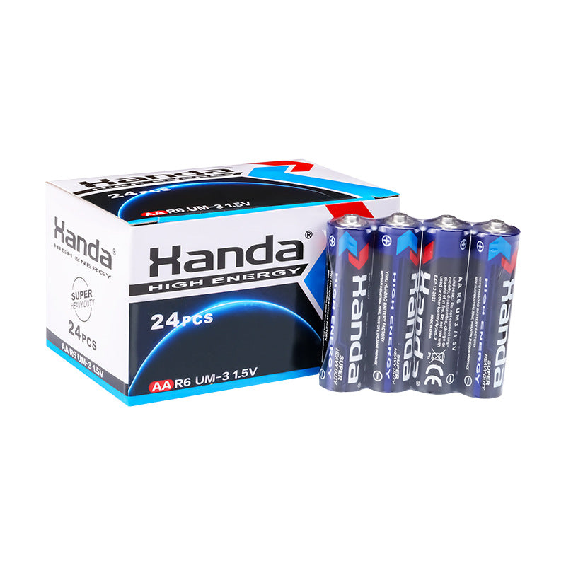 Handa No. 5 battery wholesale AA customized 24 boxed luminous sound toy carbon dry battery No. 5 battery
