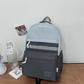 Schoolbag patchworkcontrast colorcasual travel junior high school student backpack large capacity water-repellent abrasion resistant dirty backpack