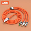 100w braided 3-in-1 fast charging cable - compatible with android, apple, huawei, and xiaomi phones
