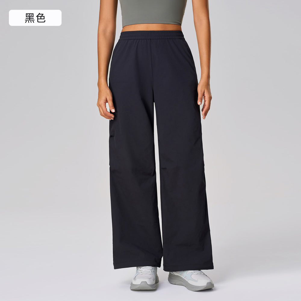 New arrivallooseloose pants quick-drying breathable straight-legcasual pants drawstring two-wear sports pants for women d25078