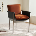 New stainless steel dining chair - modern luxury, high-end backrest, italian designer style, premium restaurant table chair