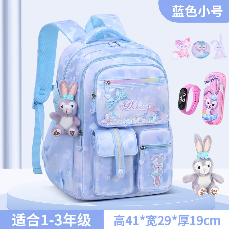 Girls' school backpack - new 2026 model for grades 1-6 - lightweight, ergonomic, and spine-protecting backpack for elementary school students