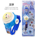 Tiktok live stream rotating colorful lights music hello kitty unicorn cartoon children's toy watch flip cover toy watch gift