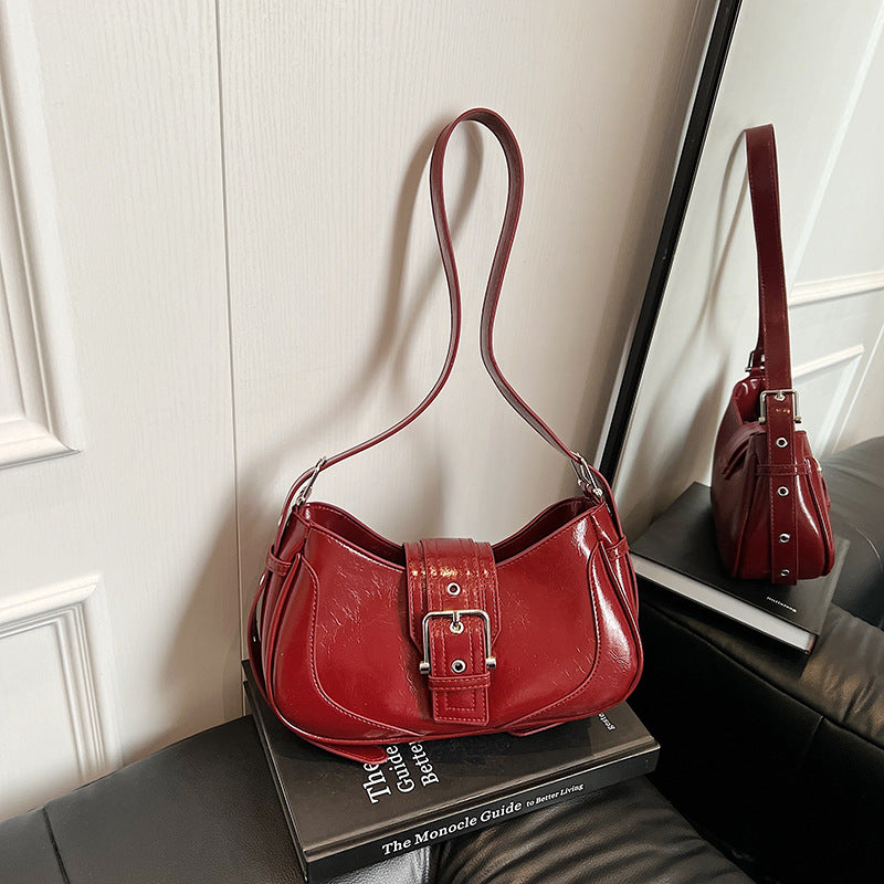 Cross-border high-end niche bag women's 2025 new spring and summer sweet and cool Spice Girl messenger bag women's shoulder armpit bag