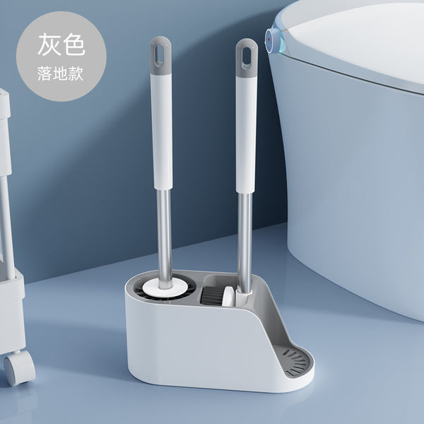 3-In-1 Silicone Toilet Brush Wholesale TPR Creative Household Toilet Brush No Dead Angle Home Cleaning Shelf
