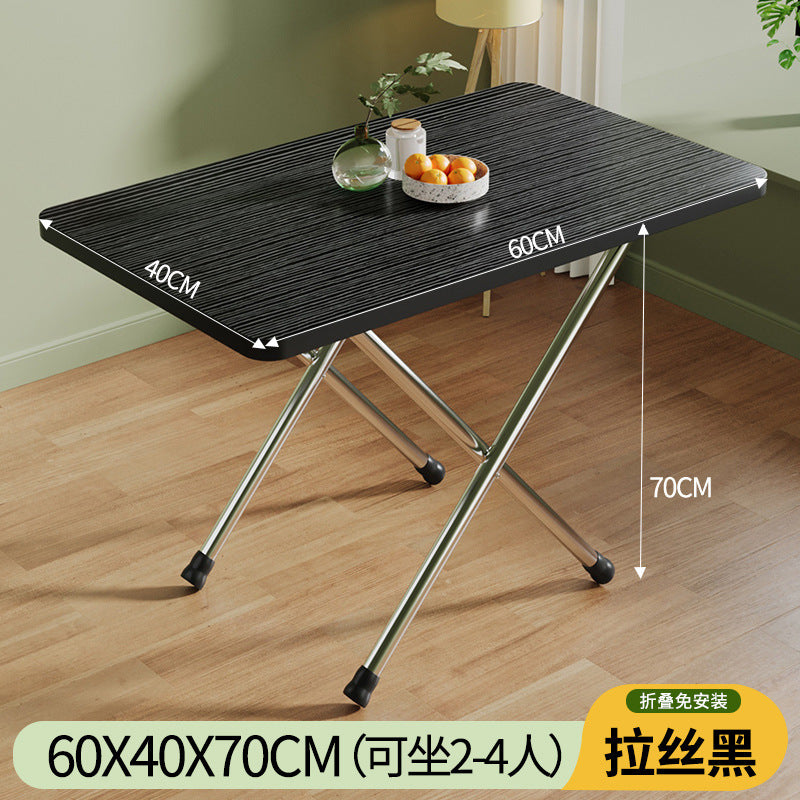 Small table, foldable table, dining table, for home rental house, simple dining table, outdoor portable rectangular stall table