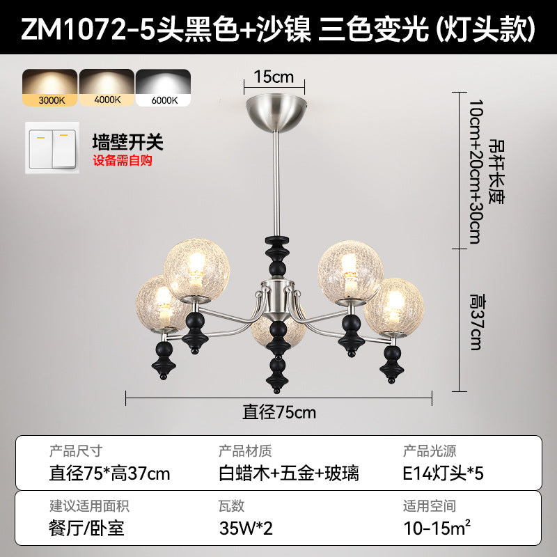 American living room chandelier modern medieval style designer hall main light 2025 new villa master bedroom lighting